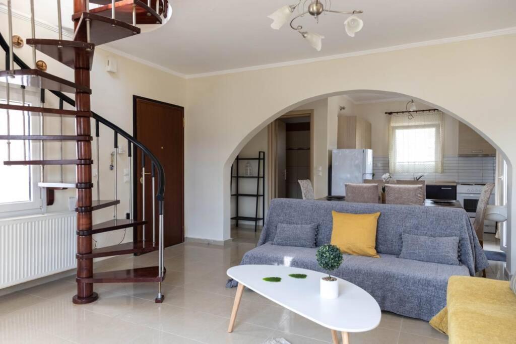 Port View House-Comfy Family Apartment-Panoramic View Néa Péramos Exterior foto